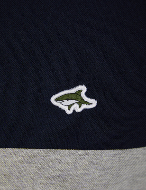 Quay Colour Block Cotton Pique Long Sleeve Top