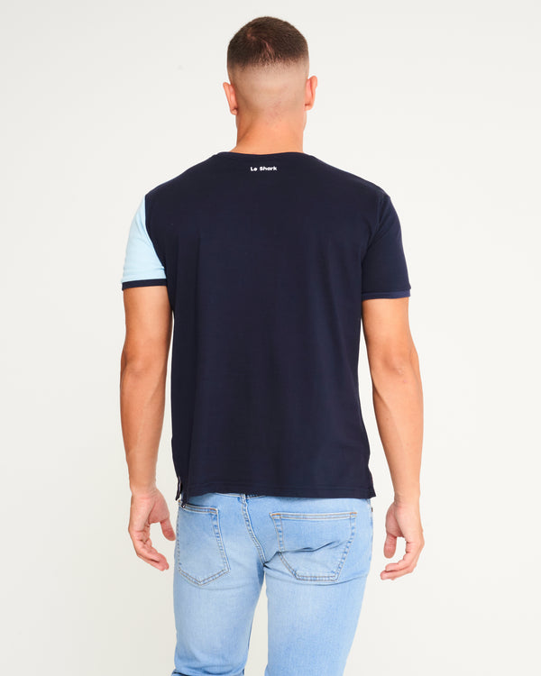 Slindon Colour Block Cotton T-Shirt