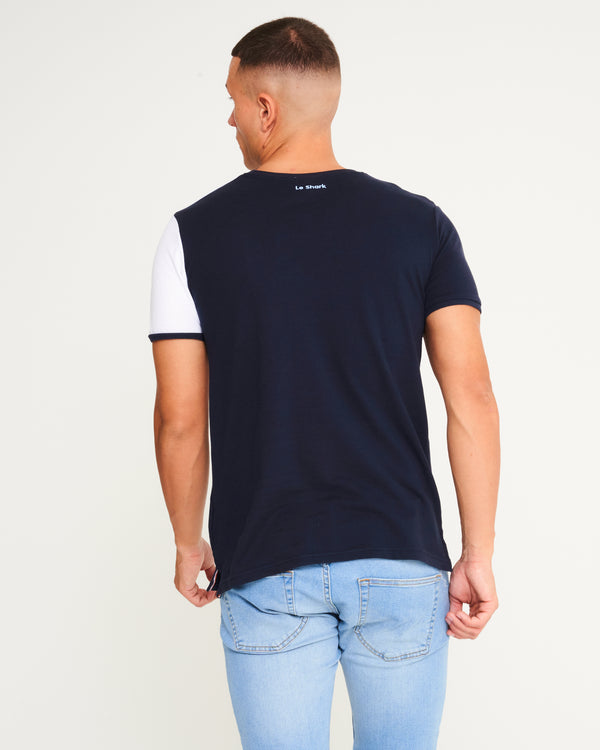 Slindon Colour Block Cotton T-Shirt