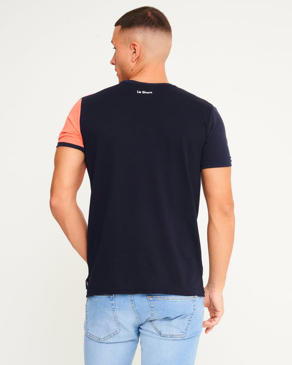 Slindon Colour Block Cotton T-Shirt