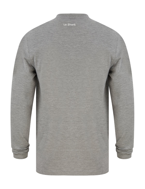 Rees Long Sleeve Cotton Pique Polo Shirt